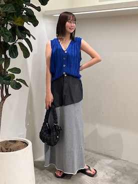 「アイテム（ベスト）」を使った、Haruneさん（レディース・167cm・30代）の夏コーディネート