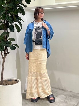 「アイテム（シャツ/ブラウス）」を使った、Haruneさん（レディース・167cm・30代）の夏コーディネート