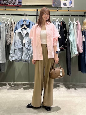 「BAYFLOW（ベイフロー）のアイテム（アクセサリー）」を使った、Haruneさん（レディース・167cm）の春コーディネート