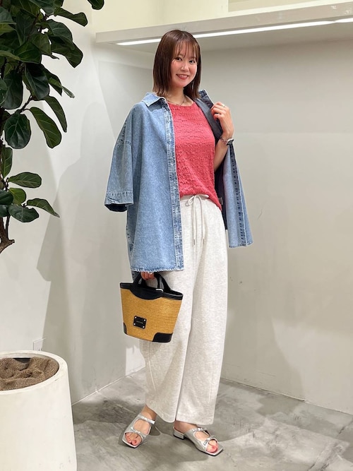 セール】[春夏も着やすい軽めデニム]ハーフスリーブデニムシャツ