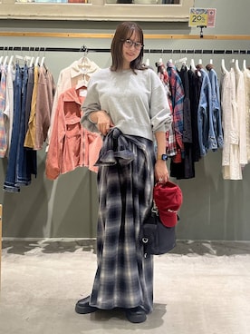 「アイテム（シャツワンピース）」を使った、Haruneさん（レディース・167cm）の秋コーディネート