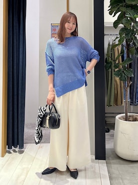 「BAYFLOW（ベイフロー）のアイテム（パンツ）」を使った、Haruneさん（レディース・167cm）の春コーディネート