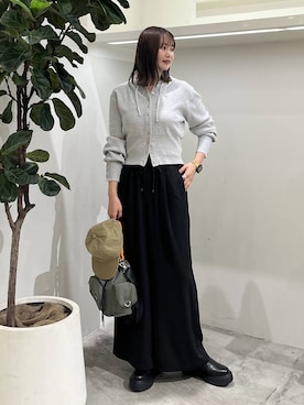 「BAYFLOW（ベイフロー）のコードHDマルチポケショルダー（ハンドバッグ）」を使った、Haruneさん（レディース・167cm）の秋コーディネート