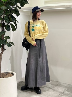 「アイテム（イエロー系）」を使った、Haruneさん（レディース・167cm・30代）の秋コーディネート