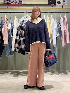 「BAYFLOW（ベイフロー）のアイテム」を使った、Haruneさん（レディース・167cm）の冬コーディネート