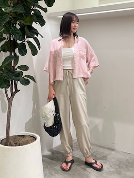 「アイテム（アンダーウェア）」を使った、Haruneさん（レディース・167cm・30代）の夏コーディネート