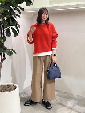 「アイテム（キーホルダー）」を使った、Haruneさん（レディース・167cm）の秋コーディネート