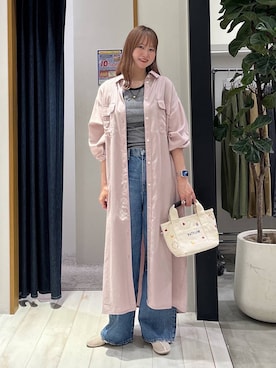 「BAYFLOW（ベイフロー）のアイテム（パンツ）」を使った、Haruneさん（レディース・167cm）の春コーディネート