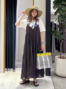「Disney（ディズニー）のアイテム」を使った、Haruneさん（レディース・167cm）の春コーディネート