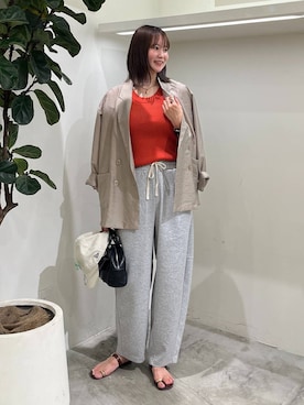 「アイテム（キャップ）」を使った、Haruneさん（レディース・167cm・30代）の夏コーディネート