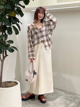 「アイテム（アンダーウェア）」を使った、Haruneさん（レディース・167cm・30代）の夏コーディネート