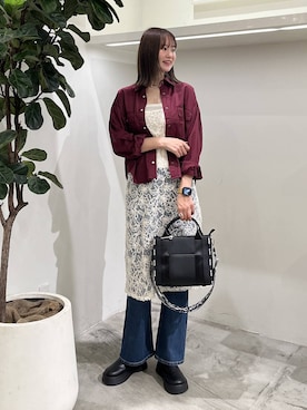 「アイテム（インナーウェア/肌着）」を使った、Haruneさん（レディース・167cm）の秋コーディネート