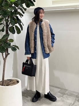 「アイテム（ワンピース/ドレス）」を使った、Haruneさん（レディース・167cm・30代）の秋コーディネート