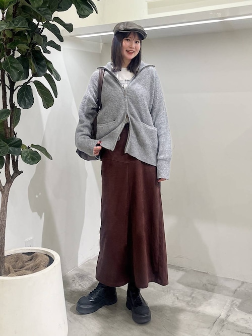 セール】[軽アウター感覚で羽織れる]アゼニットジップカーディガン