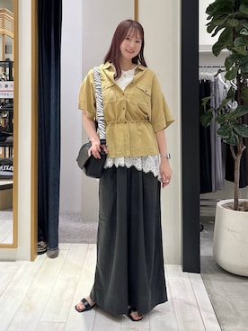 「BAYFLOW（ベイフロー）のアイテム（トップス）」を使った、Haruneさん（レディース・167cm）の春コーディネート