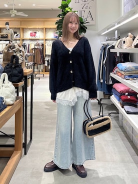 「アイテム（キャミソール）」を使った、Haruneさん（レディース・167cm）の冬コーディネート