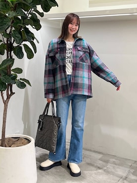 「BEVERLY HILLS POLO CLUB（ビバリーヒルズポロクラブ）の【BEVERLY HILLS POLO CLUB】シャギーCPOジャケット（その他アウター）」を使った、Haruneさん（レディース・167cm・30代）の秋コーディネート