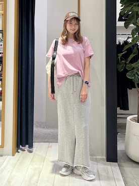 「BAYFLOW（ベイフロー）のアイテム（キャップ）」を使った、Haruneさん（レディース・167cm）の春コーディネート