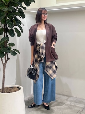 「アイテム（インナーウェア/肌着）」を使った、Haruneさん（レディース・167cm）の夏コーディネート