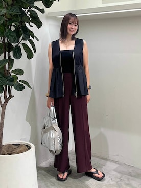 「アイテム（インナーウェア/肌着）」を使った、Haruneさん（レディース・167cm）の秋コーディネート