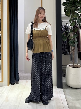 「BAYFLOW（ベイフロー）のアイテム」を使った、Haruneさん（レディース・167cm）の夏コーディネート