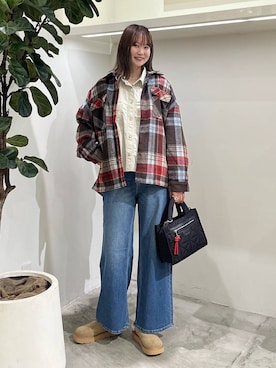 「アイテム（スリッポン）」を使った、Haruneさん（レディース・167cm・30代）の秋コーディネート