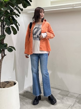 「アイテム（バックパック/リュック）」を使った、Haruneさん（レディース・167cm・30代）の秋コーディネート