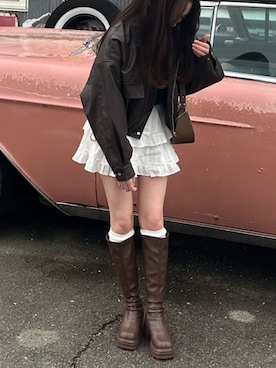 「アイテム（その他アウター）」を使った、mii220さん（レディース・161cm・20代）の秋コーディネート