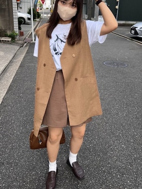 「インスタやってます」｜あまんだ🐈‍⬛さん（レディース・164cm）の夏コーディネート
