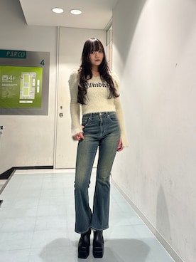 「EVRIS（エヴリス）のアイテム（トップス）」を使った、あまんだ🍑🐈‍⬛さん（レディース・163cm）の冬コーディネート