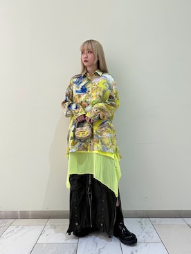 「DIESEL（ディーゼル）のアイテム（ワンピース）」を使った、emikaさん（レディース・155cm）の春コーディネート