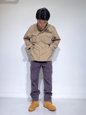 「AVIREX（アヴィレックス）のアイテム（その他アウター）」を使った、ひっしーさん（メンズ・170cm）の秋コーディネート