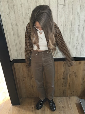 「H&M（エイチ・アンド・エム）のアイテム（ブーティ）」を使った、aoiさん（レディース・157cm）の秋コーディネート