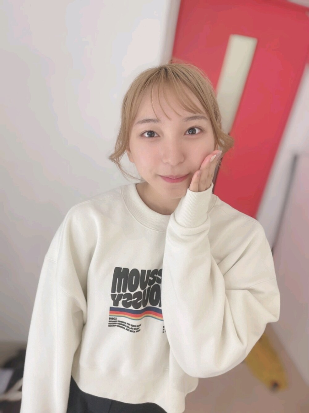 moussy マウジー トレーナー ヴィンテージ加工 ショート丈