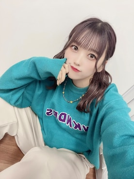 「刺繍」｜「アイテム（音楽/本・雑誌）」を使った、アイドル達のクローゼットさん（レディース・163cm）の冬コーディネート