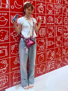 「アイテム（ベルト、レッド系）」を使った、natchan？さん（レディース・164cm）の秋コーディネート