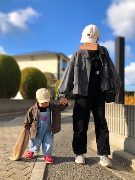 「WEGO（ウィゴー）のアイテム（スウェット）」を使った、Otoさん（キッズ・80cm）の冬コーディネート