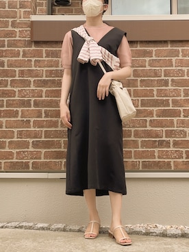 「UNIQLOコーデ」｜「アイテム（ワンピース/ドレス）」を使った、mogさん（レディース・163cm）の夏コーディネート