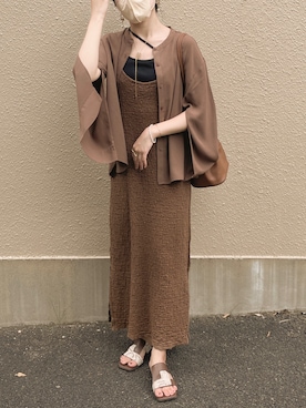 「秋コーデ」｜「GRL（グレイル）のアイテム（キャミソール）」を使った、mogさん（レディース・163cm）の秋コーディネート