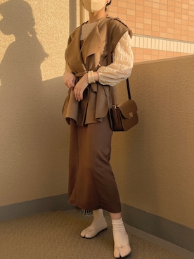 「アイテム（ワンピース/ドレス）」を使った、mogさん（レディース・163cm・20代）の秋コーディネート
