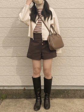 「ごきげんウィーク」｜「アイテム（ブーツ）」を使った、mogさん（レディース・163cm）の春コーディネート