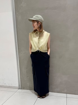 「URBANRESEARCH」｜「アイテム（帽子）」を使った、misatoさん（レディース・158cm）の夏コーディネート