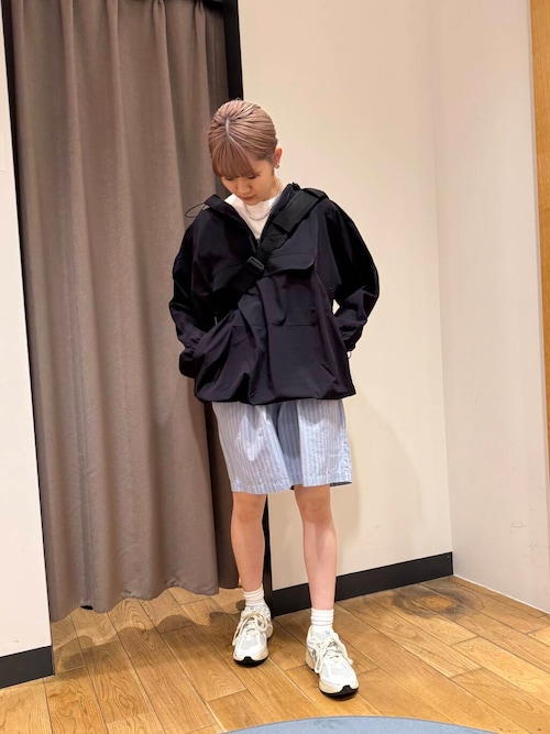 セール】new basic インドスビンコットンストライプハーフパンツ