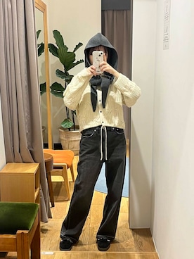 「アイテム（マフラー）」を使った、misatoさん（レディース・158cm）の秋コーディネート