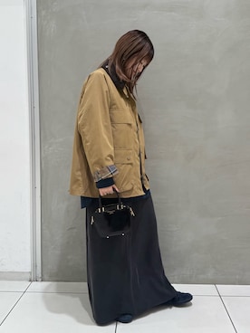 「URBAN RESEARCH（アーバンリサーチ）のCHRISTIAN VILLA　エナメルカーフレザーショルダーバッグ（ショルダーバッグ）」を使った、misatoさん（レディース・158cm）の秋コーディネート