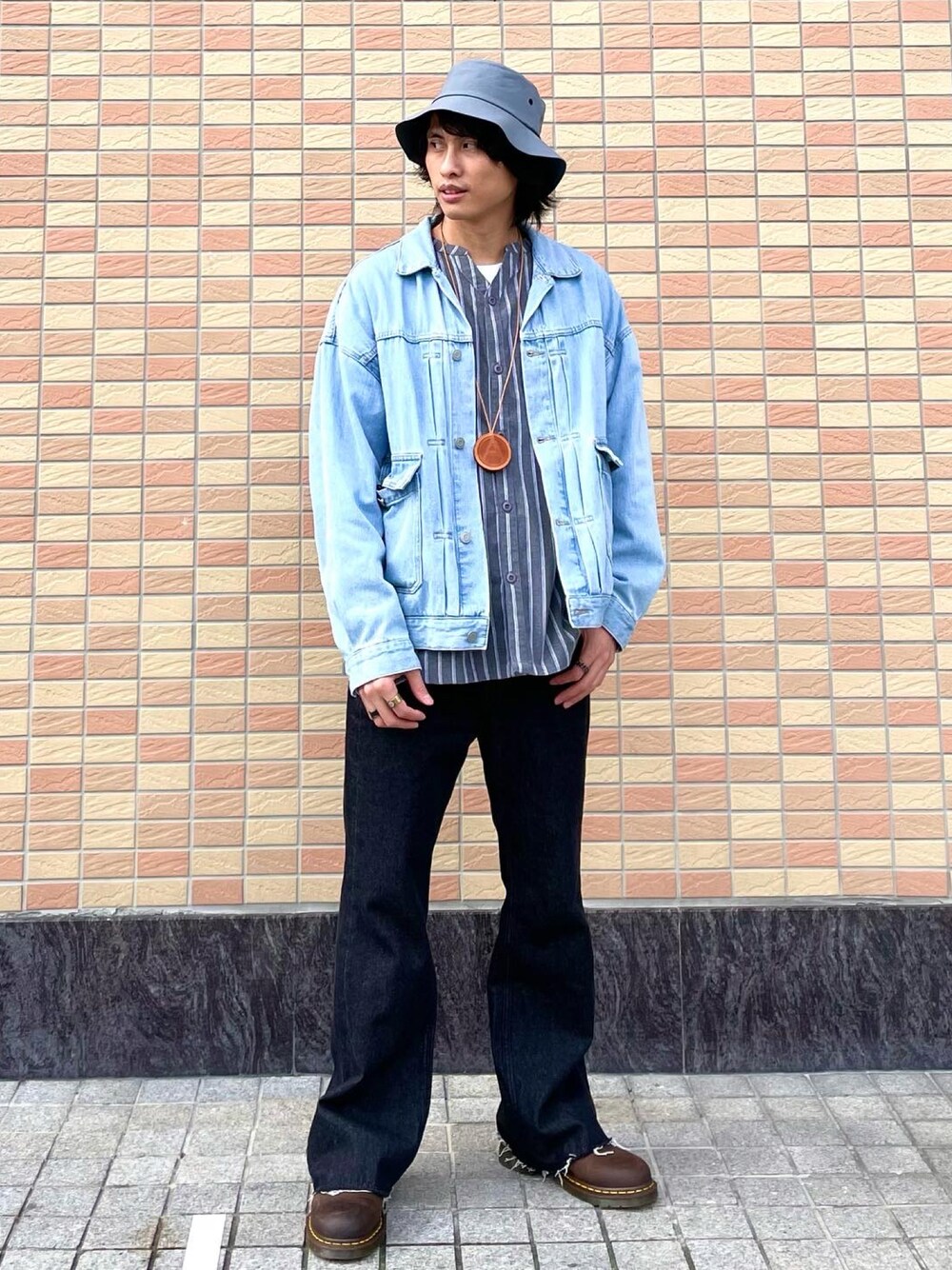 「ootd、outfit、daily look、streetstyle、今日のコーデ、今日の服、古着コーデ、冬コーデ」｜「arcteryxのアイテム（帽子、グリーン系）」を使った、kb8526さん（メンズ・173cm）の冬コーディネートの1枚目の写真