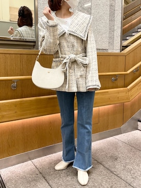 「one after another NICE CLAUP（ワンアフターアナザーナイスクラップ）のアイテム（その他アウター）」を使った、sayapiiさん（レディース・164cm）の冬コーディネート