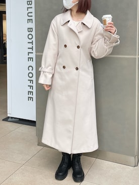 「ケープコート」｜「アイテム（その他アウター）」を使った、sayapiiさん（レディース・164cm）の冬コーディネート