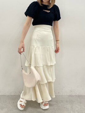 「one after another NICE CLAUP（ワンアフターアナザーナイスクラップ）のスニーカー底グルカサンダル（サンダル）」を使った、sayapiiさん（レディース・164cm）の春コーディネート