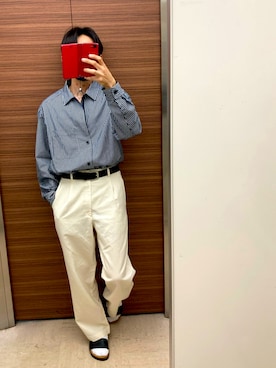 「タックイン」｜「アイテム（その他トップス）」を使った、hisa002さん（メンズ・169cm）の春コーディネート